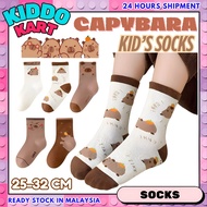 SOCKS Stokin Capybara kanak budak tebal hadiah kids cartoon cotton soft elastic crew Socks gift pres