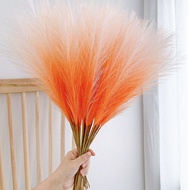 1/5/10 Pieces Of Artificial Pampas Grass, Gradient Orange Pampas Grass, 55 Cm/21.6 Inches Long, Poly