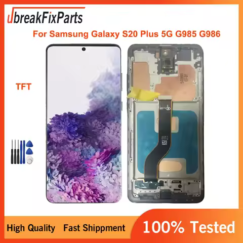 6.7" TFT LCD For Samsung Galaxy S20 Plus LCD Display Touch Screen Digitizer Frame For Samsung S20+ 5
