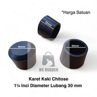 Chitose 1 1/ 4 Inch Rubber Feet 30mm Hole DiameterPOLOS Round Iron Pipe Table Chair Leg Cover Rubber