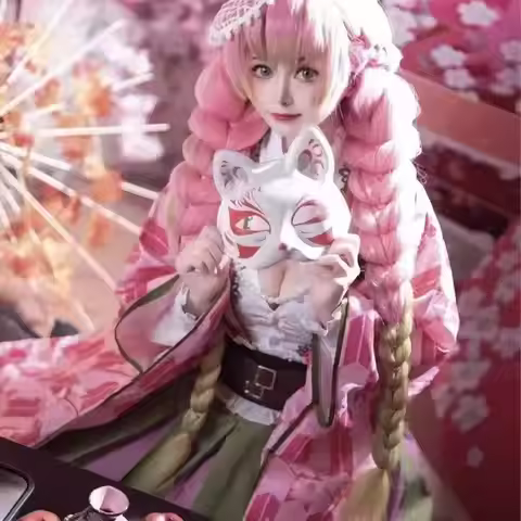 Kanroji Mitsuri 5th Anniversary Cosplay Set for Anime Expo