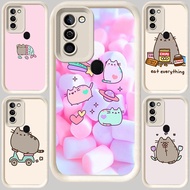 M-17 Pusheen White Paint Casing for Infinix HOT 8 11 12 10 Smart 5 6 Play Plus