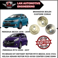 Disc Rotor  FD Brake  Rotor Myvi Bezza Axia Viva Kelisa Kenari ROTOR PCD 4x100 center cone 55mm