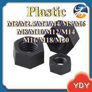 Nylon Hex Nut Nut Black/White/Transparent Nylon Hex Nut M2/M2.5-M20 [YDY-MB]