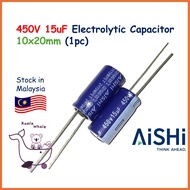 450V 15uF 450v15uf Electrolytic Kapasitor Capacitor Elco Aishi 10x20mm 450V15UF