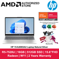 HP 15-fc0083AU 15.6" FHD Laptop Natural Silver ( Ryzen 5 7530U, 16GB, 512GB SSD, ATI, W11, HS )