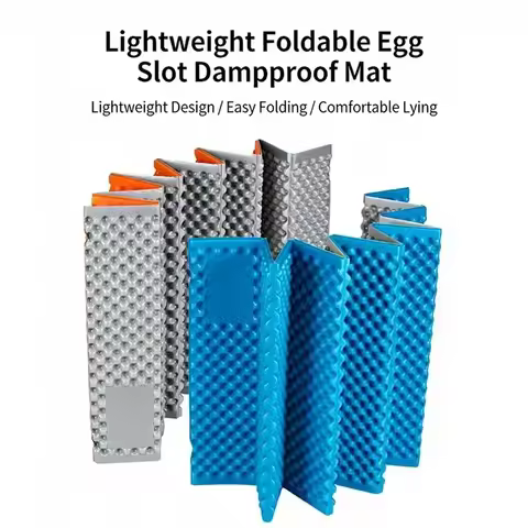 Lightweight Egg Crate Foam Sleeping Pad Foldable Insulated Camping Mat Portable Travel Mat for Hikin
