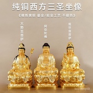 WJAvalokitesvara Offering Home Copper Gilt Guanyin Bodhisattva Copper Statue Home Living Room Buddha Ornaments EOF8