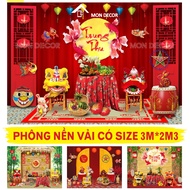 Mid-Autumn Festival fabric backdrop 3mx2m3 2m15x1m5 - Mid-Autumn decoration canvas painting Mid-Autu