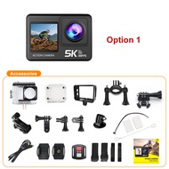 5K Action Camera 4K60FPS 2.0 Inch Touch Screen Wi-Fi 170° Wide Angle 30M Waterproof Helmet Video Rec