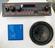 DIY KIT MODUL MP3 BLUETOOTH LCD + CASING / SET MODULE MP3 BLUETOOTH  MODUL+SPEAKER+BATERAI NO.4