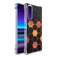 Case For Sony Xperia 5 II Polygon Series 3D Anti-Shock Protection TPU [PG002]