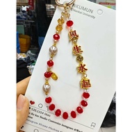 Zhaocai Crystal Wind Rises in The Water Mobile Phone Hanging Rope Bead Pendant Womens Wrist Rope Uni