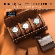 Premium Design Watch Roll Display Case Travel Watch Box Kotak Jam Melancong 收纳手表盒
