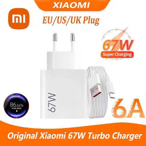 Xiaomi Original Charger 67W Fast Charge USB C PD Interface EU US UK Wall Gan Charge Adapter USB Type