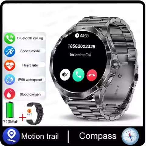 2024 New Smart Men's Watch GPS+710Mah Large Battery Bluetooth HD Call For Xiaomi Redmi Note 10S Note