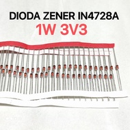 (10 Pieces) Zener Diode 1W 1Watt 3.3V Zener Diode 1W 3V3 IN4728A 1N4728A