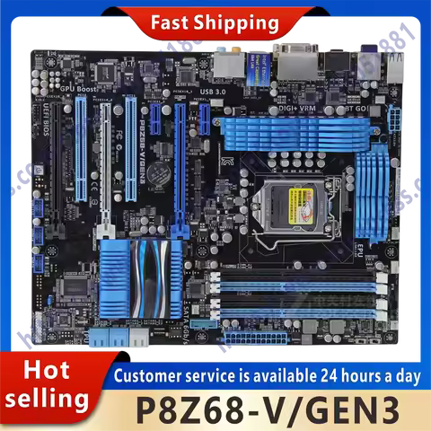 Used P8Z68-V/GEN3 Z68M motherboard LGA 1155 DDR3 suitable for Z68 P8Z68 desktop motherboard SATA II 