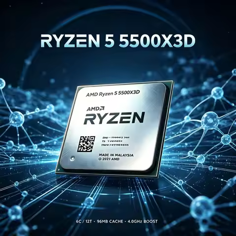 AMD Ryzen 5 5500X3D R5 5500X3D Gaming Processor CPU 8-Core 16-Thread AM5 DDR5 4.2GHz 120W