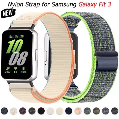 Nylon Strap for Samsung Galaxy Fit 3 breathable replaceable Woven wristband for Samsung Galaxy Fit 3