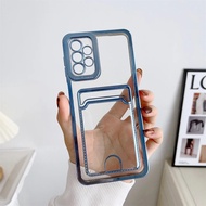 [Ready Stock] Pltang Wallet Card Slot Holder Case for Samsung S23 S22 S21 S20FE Note 20 10 Plus Ultra A51 A71 A52 A72 A32 A22 A12 A53 A73 A13 Anti-fall Clear Hard Phone Casing Simple Phone Cover Cases