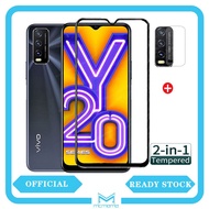 2 in 1 Tempered Glass on VIVO Y100 Y36 Y35 Y02s Y22 Y22s Y77 Y15s Y15a Y21 Y33s Y12D Y20 Y20s G D Y2