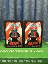 Bearbrick 超罕 kamen rider 拉打 幪面超人 1號 2號 set 400% + 100%