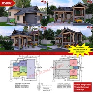 BSB02 PELAN RUMAH BANGLO SATU TINGKAT SETENGAH IDAMAN BERKELUASAN 1,506kps | HOUSE PLAN DESIGN