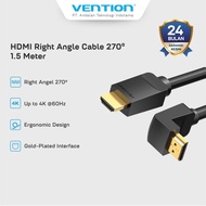Vention Cable HDMI 2.0 Right Angle Cable 270 Degree 4K 60Hz 3D High Speed - AAQ