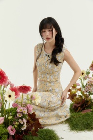 DEARDARLING RIBBON SMOCKED TOP เสื้อสม็อคแขนกุดผ้าคอตตอน สินค้าพร้อมส่ง