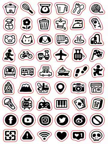 2024 New Daily small icons 7 stamp Clear Stamps for Scrapbooking Transparent Silicone Rubber DIY Pho