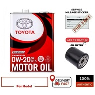 08880-12205 Toyota SN 0W20 GF5 fully synthetic engine oil (4 liter)