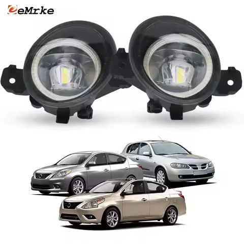 2x Led Fog Lights Angel Eye Driving DRL Assembly 30W For Nissan Almera N16 N17 2003 2004 05-2019 Day