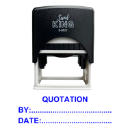 ตรายางหมึกในตัว ข้อความ QUOTATION BY:DATE