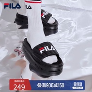 FILA 斐乐女鞋运动拖鞋夏季厚底沙滩鞋休闲鞋DRIFTER商场同款 黑-BK 36.5