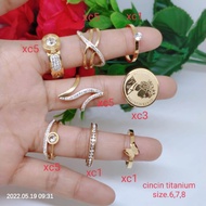 Titanium Ring Jewelry Accessories Premium Gold Plated CT8