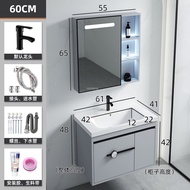 vanity cabinet Aluminum Bathroom Cabinet Basin Set Ceramic Sink with Mirror and Shelf Basin