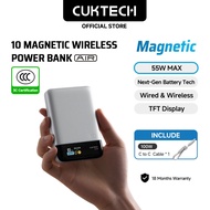 【3C  Certification】CUKTECH Magnetic Powerbank 10000mAh 55W Max Fast Charging  Wireless Charger with 