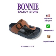 BONNIE XJ10248 KASUT SANDAL FLAT DWISEX KANAK-KANAK SELESA PAKAI FOR CASUAL , DAILY WEAR