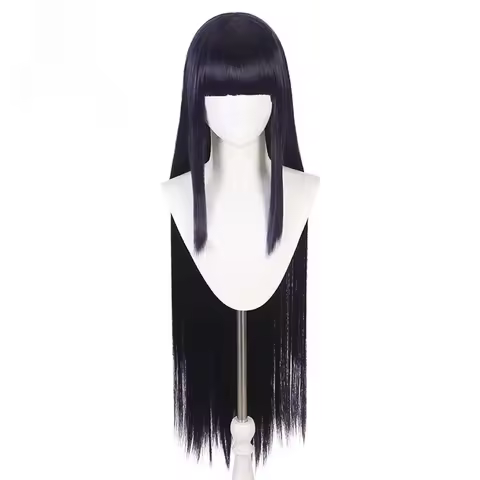 Inu x Boku SS Ririchiyo Shirakiin Riricho Cosplay Synthetic Wigs 100CM Long Purple Black Heat Resist