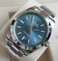 Rolex 勞力士 Milgauss Ref.116400 GV 綠玻璃、藍面 (未用品）