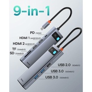 Baseus 9 in 1 4K 60Hz USB C Hub Type C to Ethernet Port PD Adapter for  USB Hub Tablet Accessories