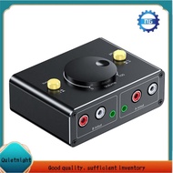 [Quietnight.]3.5mm to  Audio Switcher Bidrectional Switcher 1 in 2 Out or 2 in 1 Out Dual  to 3.5mm 