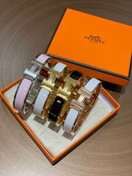 全新🆕Hermes手鐲 Clic H bracelet H手鐲 現貨白玫瑰金、白金、黑金、粉銀GM尺寸，現貨 好價🔥