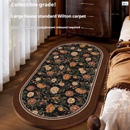 Vintage Floral Bedside Rug Low-Maintenance Durable Floor Mat Home Runner Rug (Customizable)