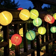 LED Solar Lantern String Light Fabric Kongming Light Outdoor Waterproof Christmas Day Courtyard Deco