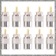 (ZCFJ) 10PCS RF Connector UHF Male Connector RG8 RG58 Cable Lug Antenna Connector PL259