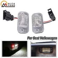 1 Pair Car LED License Number Plate Light Lamps For Seat Ibiza Cordoba Vario 6K VW Golf 3 Hatchback 
