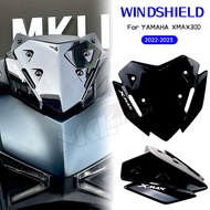 MTKRACING สำหรับ YAMAHA XMAX300 Xmax 300 2022-2023รถจักรยานยนต์ด้านหน้าหน้าจอกระจก F Airing กระจกสีดำอะคริลิ D Eflector