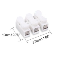 (10pcs) CH2 CH3 Quick Connector Terminal Block Fast Connect Press Type Spring Connector Wire Wiring 
